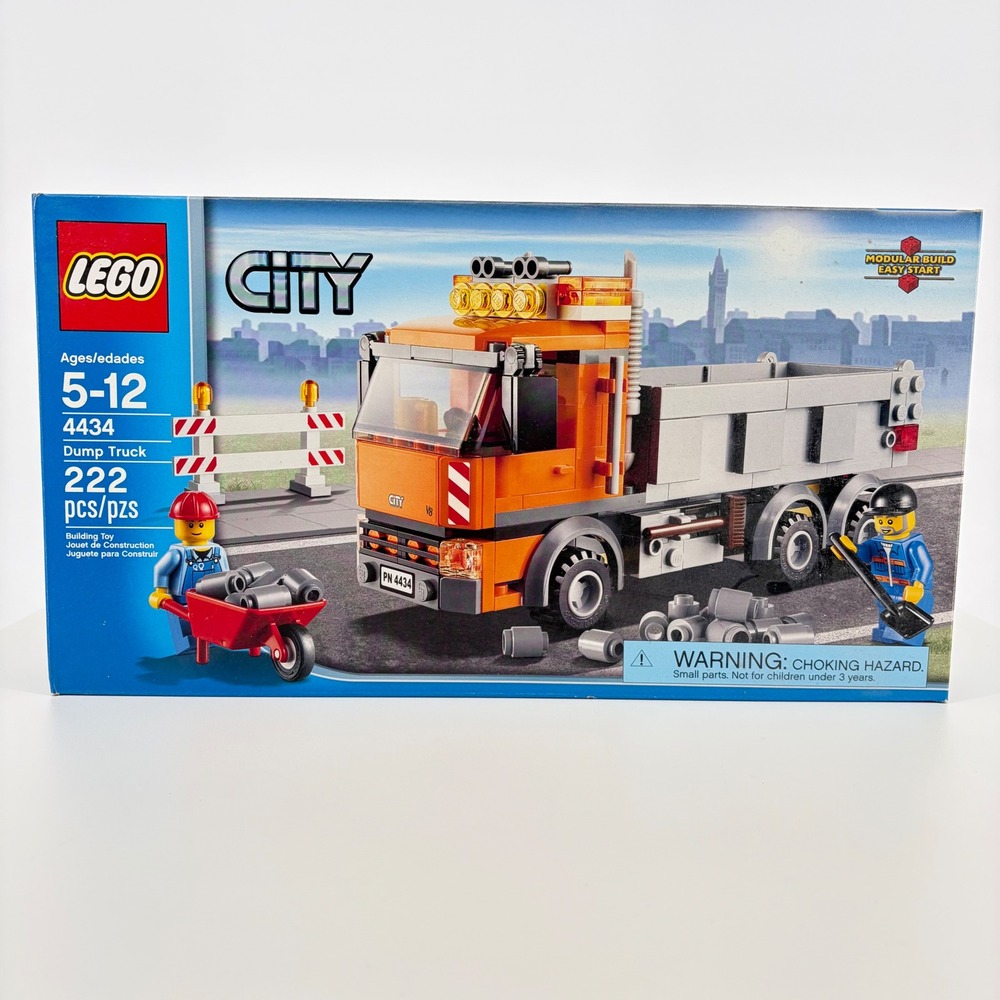 LEGO City Dump Truck 4434 Great Vehicles Construction Set 222 Pcs NEW
